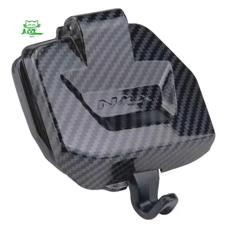 A22E-Motorbike Tool Box Storage Cover Lid Side Pocket Carbon Fiber Waterproof Cover For Yamaha NMAX V3 NMAX155 2025 Nmax