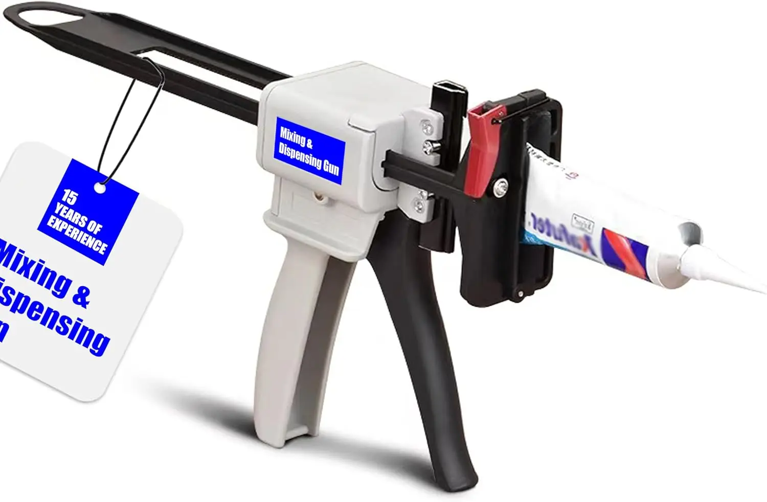 704 Pistola per colla con tubo per dentifricio, Pistola per colla manuale in silicone, Estrusore manuale per sigillante, Pistola per miscelazione e erogazione