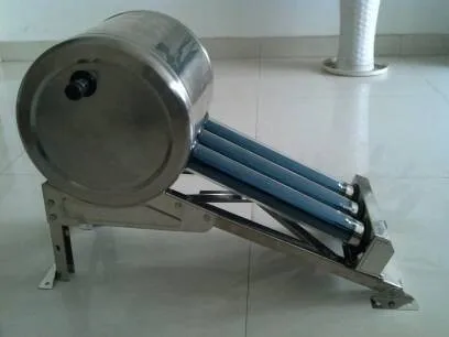 System Non-Pressure Evacuated Tube Prototype with Direct-Plug Connection Freestanding Household Solar Water Heater