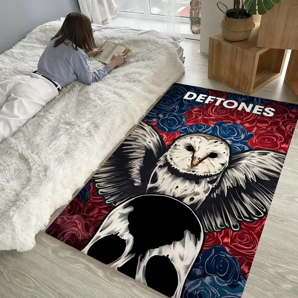

D-Deftones-Band Cool fashion Floor Mat Soft Thickened Non-Slip Door Mat for Living Room Home Decor Flannel Rugs