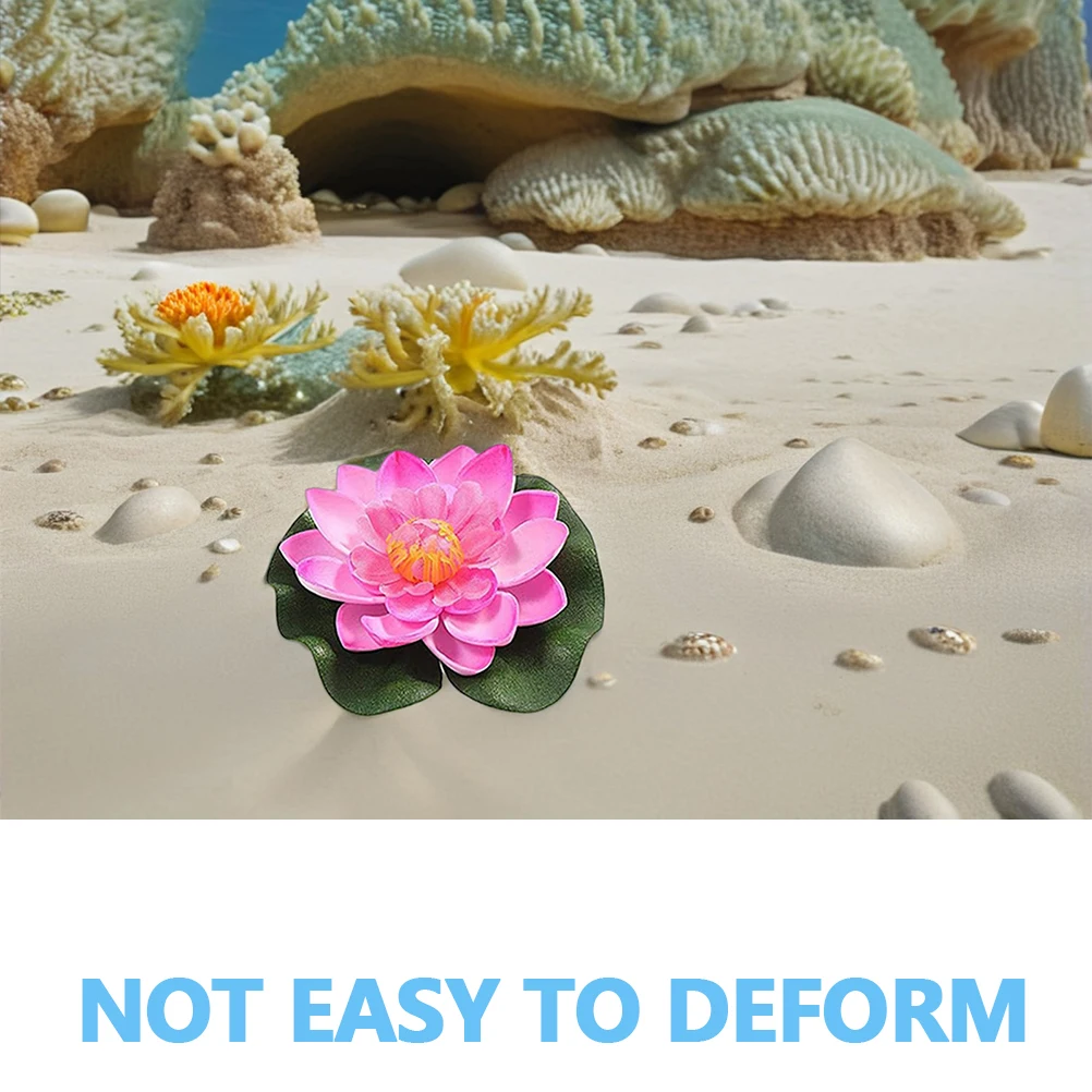 

14pcs Artificial Fish Tank Decorations Lotus Flower Simulated For Pond Fish Tank Garden Pool Party Stage Decorations