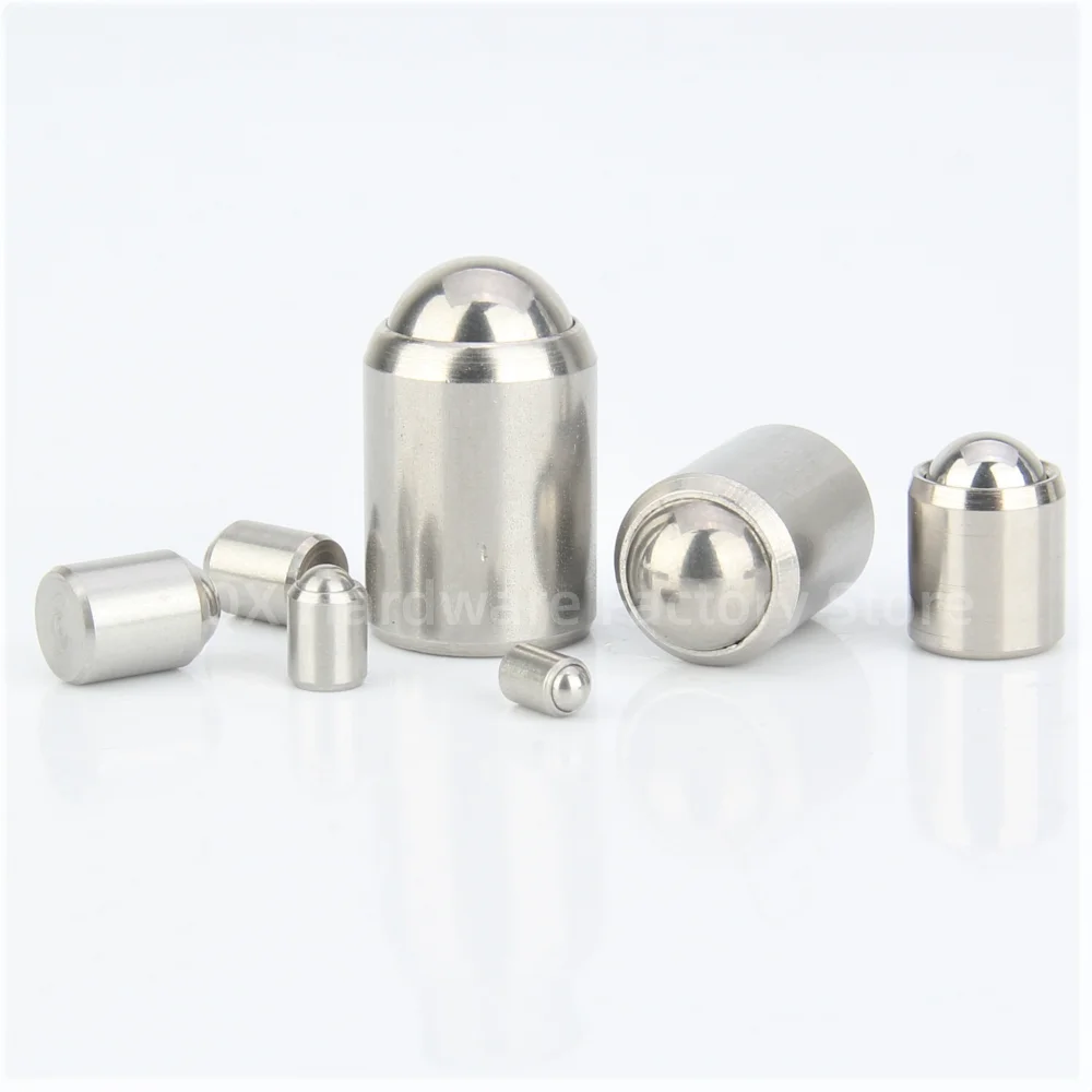 QX410.1 Press Fit Smooth Stainless Steel/Brass Body Spring Ball Plungers with Non-Rolling Ball