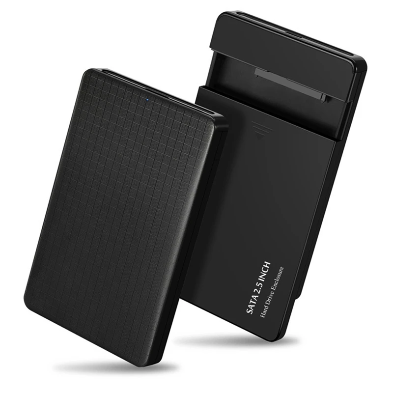 Carcasa de HDD ABS, carcasa de HDD USB 3,0, SATA de 2,5 pulgadas, compatible con varios discos duros mecánicos y unidades de estado sólido SSD