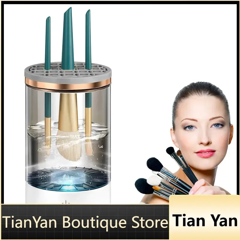 Electric Makeup Brush Cleaner with Portable Drying Rack USB Powered for Household and Car Dropshipping Product