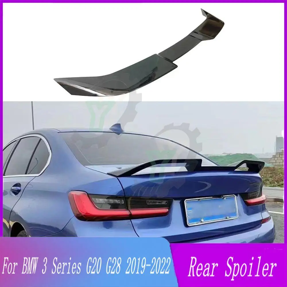 19 20 21 22 High Quality ABS Plastic Car Rear Trunk Spoiler Rear Wing Lip Trim  For BMW 3 Series G20 G28 2019 2020 2021 2022