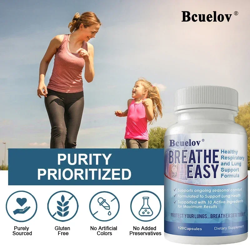 Healthy Lungs - Improve Lung Function, Breathe Easier, Natural Lung Health Supplement, Detoxifier, Respiratory Health