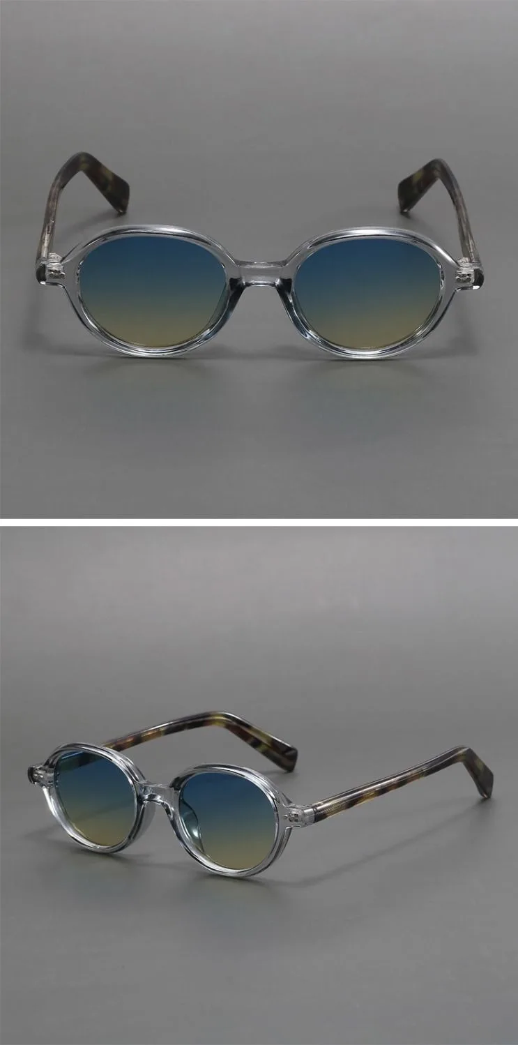 Kleine runde Sonnenbrille aus Acetat, polarisiert, für Herren, japanisch, Unisex, ovale Sonnenbrille, Damen, Retro, TR90-Acetat, Herren – Detail 4
