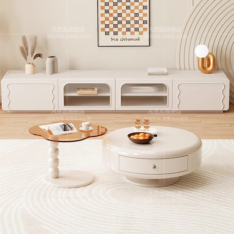 

white Save space tv stands accent nordic luxury living room vintage chinese cheap tv table Universal muebles salon furniture