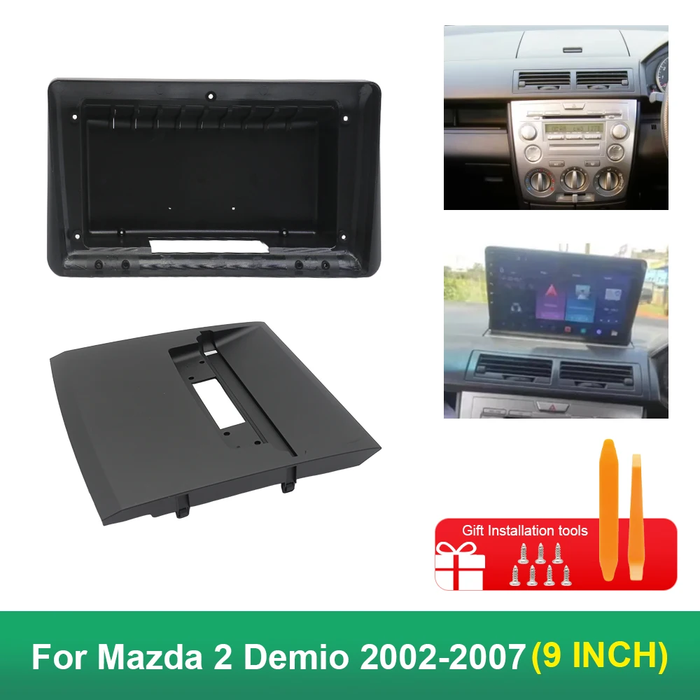 

9-дюймовый 22,86 см автомобильный адаптер для передней панели для Mazda 2 Demio 2002-2007, комплект панели приборной панели Android