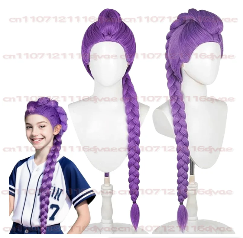 Perruque de Cosplay du film k-pop Hunters Rumi pour enfants, perruques de fête d'halloween en Fiber synthétique résistante à la chaleur, accessoire, 2025