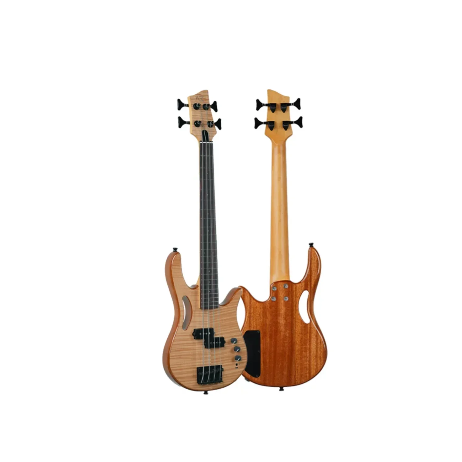 Wholesale AKAMA Mini Beast Digital Silent Electric Bass Guitar 33 Inch 4 String For 3 African Mahogany Body Rosewood Fingerboard