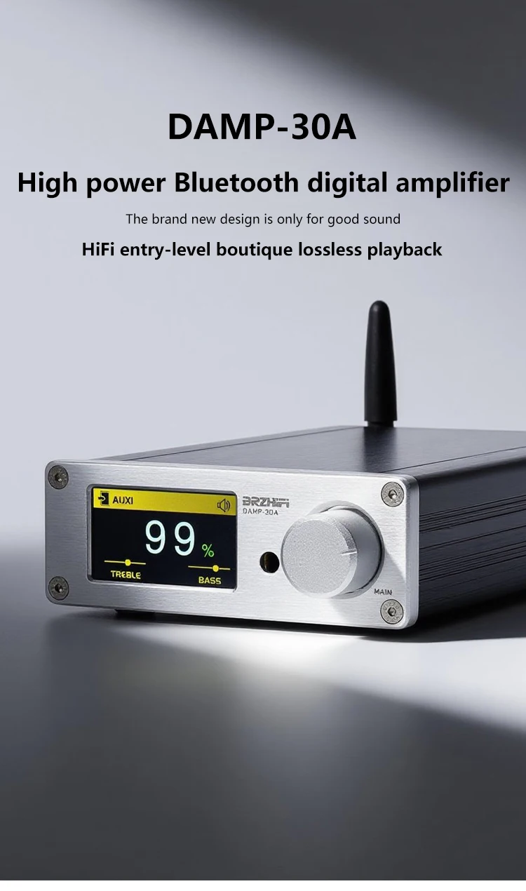 

Цифровой усилитель мощности Weiliang Audio BRZHIFI Compact Desktop Home DAMP-30A класса D с Bluetooth 5.2