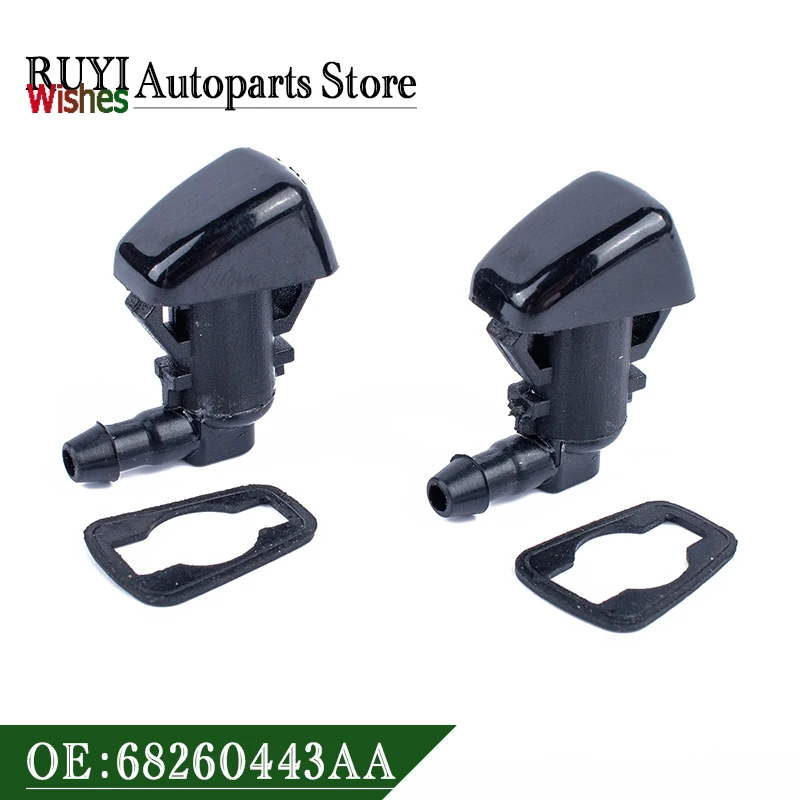 2PCS 55372143AB New For Jeep Grand Cherokee 2011-2017 Windshield Wiper Water Washer Spray Nozzle Jet 68260443AA 55079049AA