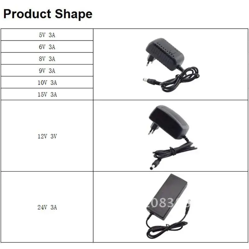 Netzteil US EU Ladegerät Adapter AC 110-240V DC 5V 6V 8V 9V 10V 12V 15V 3A Netzteil Stecker in Stromwandler Schalten