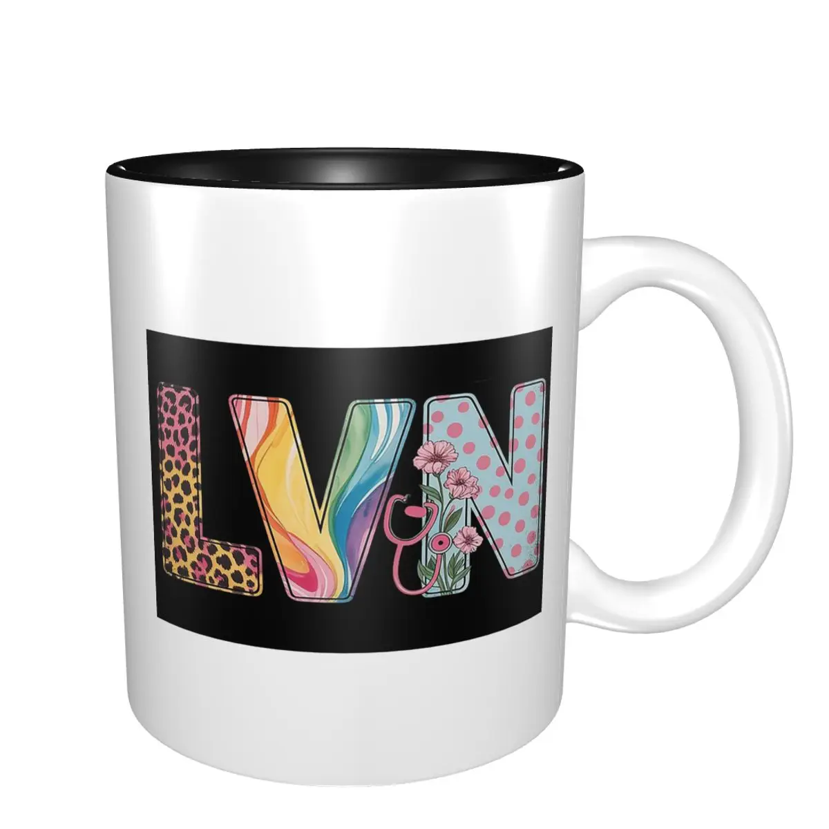LVN Leopard Licensed Vocational Nurse LVN Nursing LVN Nurse Mug Ceramic Coffee Cups Tea Mugs Milk Cup Drinkware Gifts for Friend