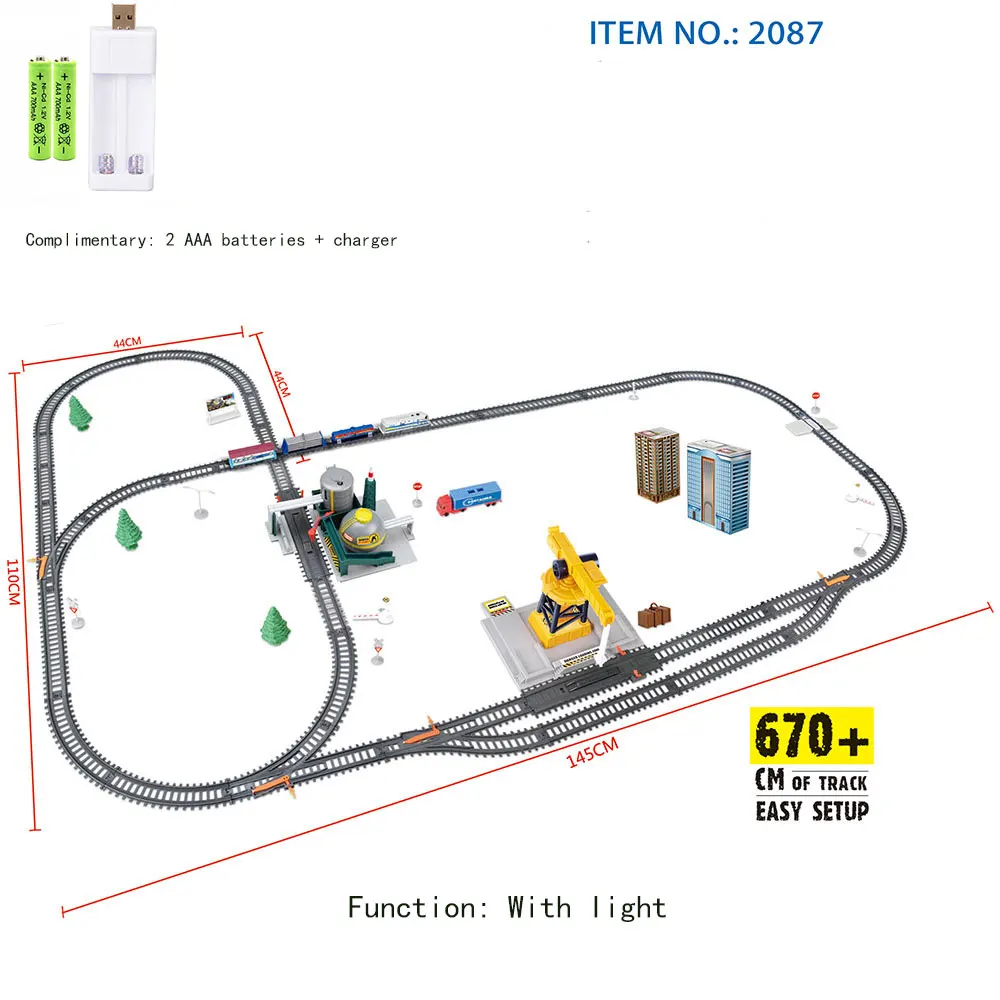 Train À Grande Vitesse Électrique Avec Lumières Et Musique – Kit De Voies Modulaires 72 Cm – Jouet Sensoriel Créatif Pour Enfants Dès 3 Ans