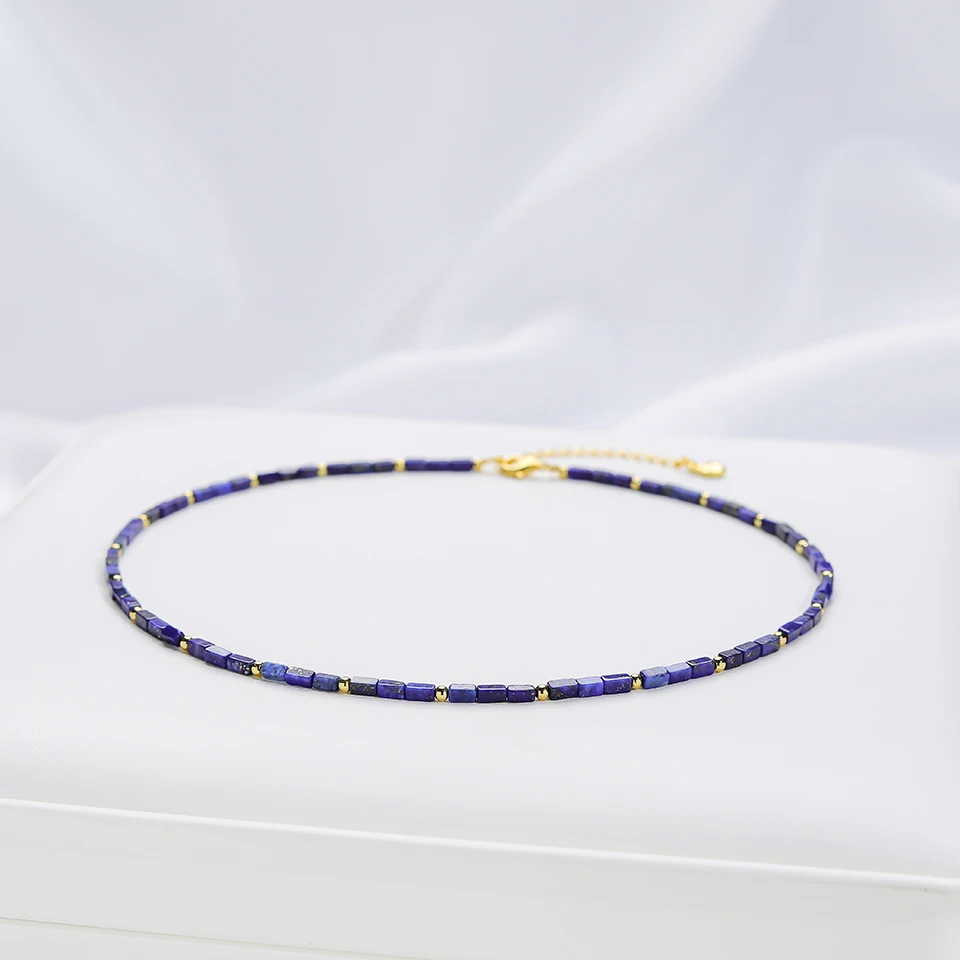 2*4MM Natural Stone Necklace For Women Handwork  Choker Jewelry  Trending Products Free Shipping New in Heart Pendant