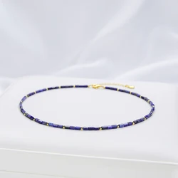 2*4MM Natural Stone Necklace For Women Handwork Choker Jewelry Trending Products New in Heart Pendant