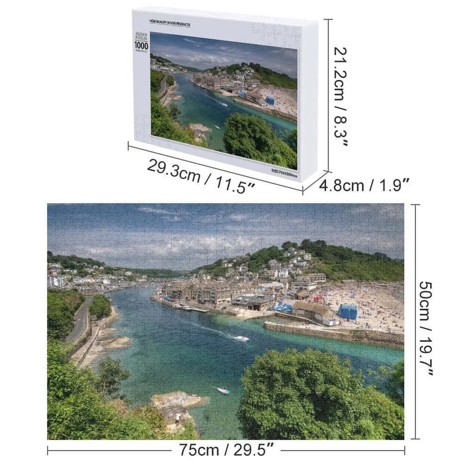 루에 강에서의 아름다운 날 직소 퍼즐 나무 사진 맞춤형 나무 이름 맞춤형 어린이 선물 퍼즐