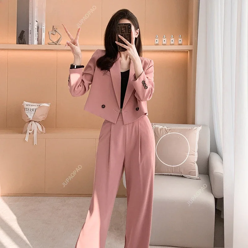 Fashionable and Trendy Suit Jackets and Pants for Women Office Ladies Summer Fashion Design Temperament Lightweight Solid Color