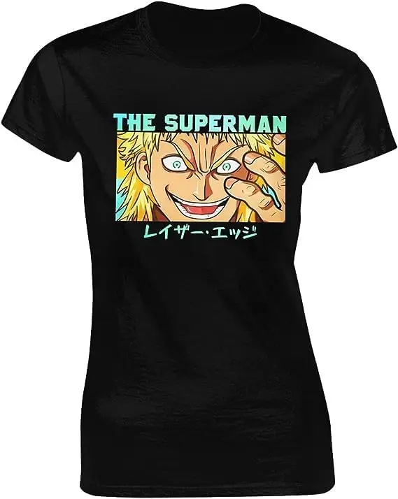 

Kengan Anime Ashura Shirt Women's Fashion Short Sleeve Cotton T Shirts Quick Dry Pattern Custom Tee Tops Black