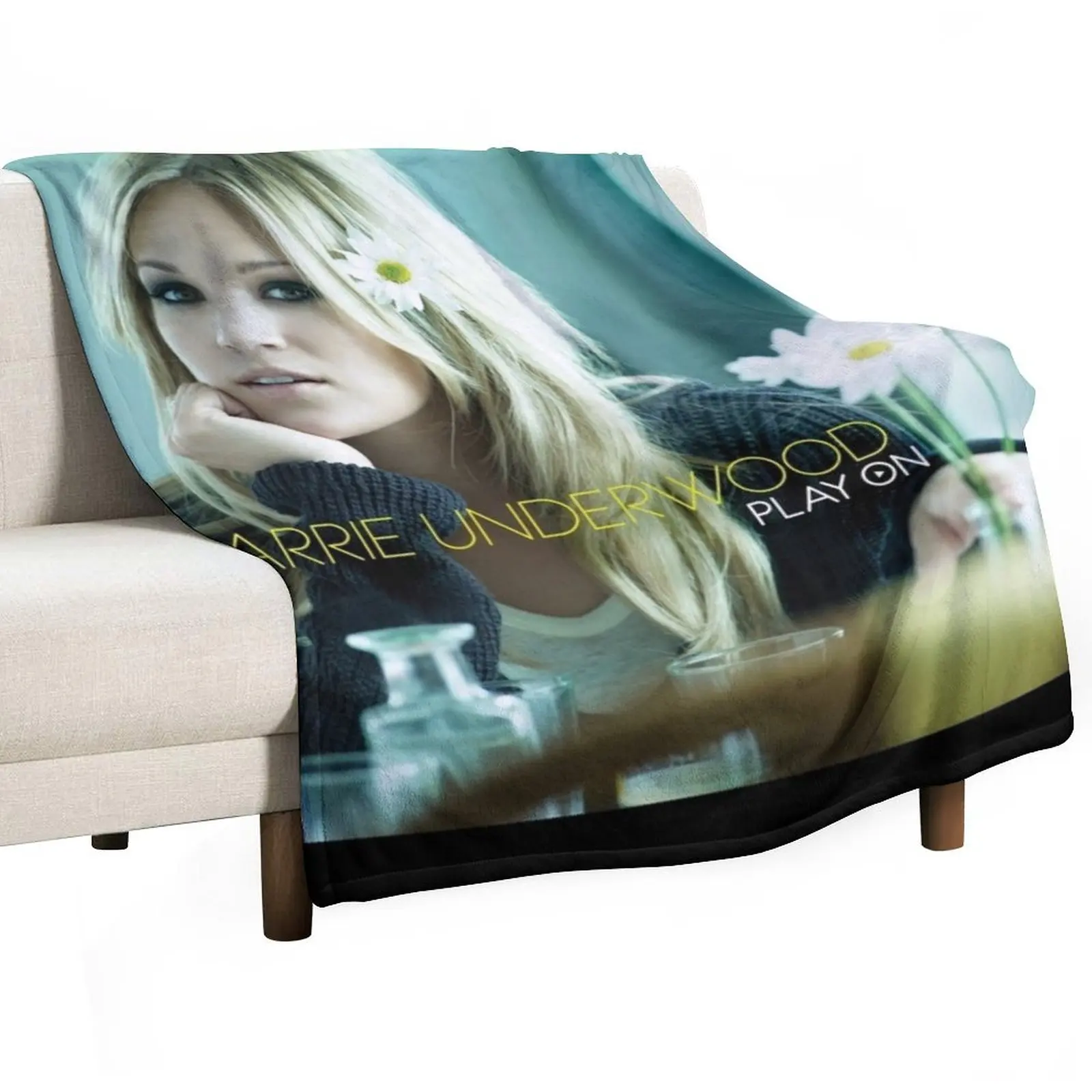 Carrie Underwood play on Throw Blanket Sofa Throw sofa bed Personalized Gift Cute Retros Soft Beds Blankets
