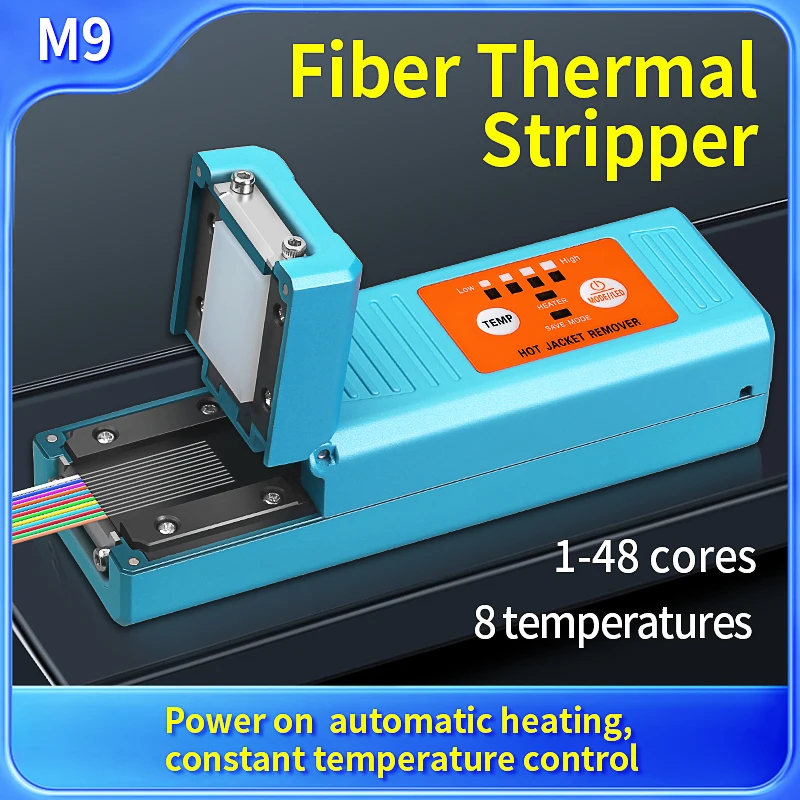 AUA-M9 Fiber Optic Thermal Stripper Pliers Ribbon Fiber Hot Stripper Slitter Tool Heated Fiber Multi Core Cable Wire Stripping