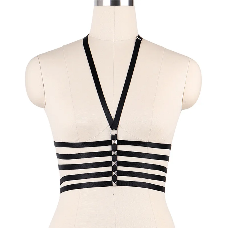 

Women Body Harness Cage Bra Gothic harness Garter Belt Festival Rave Pole Dance Sexy Bondage Lingerie