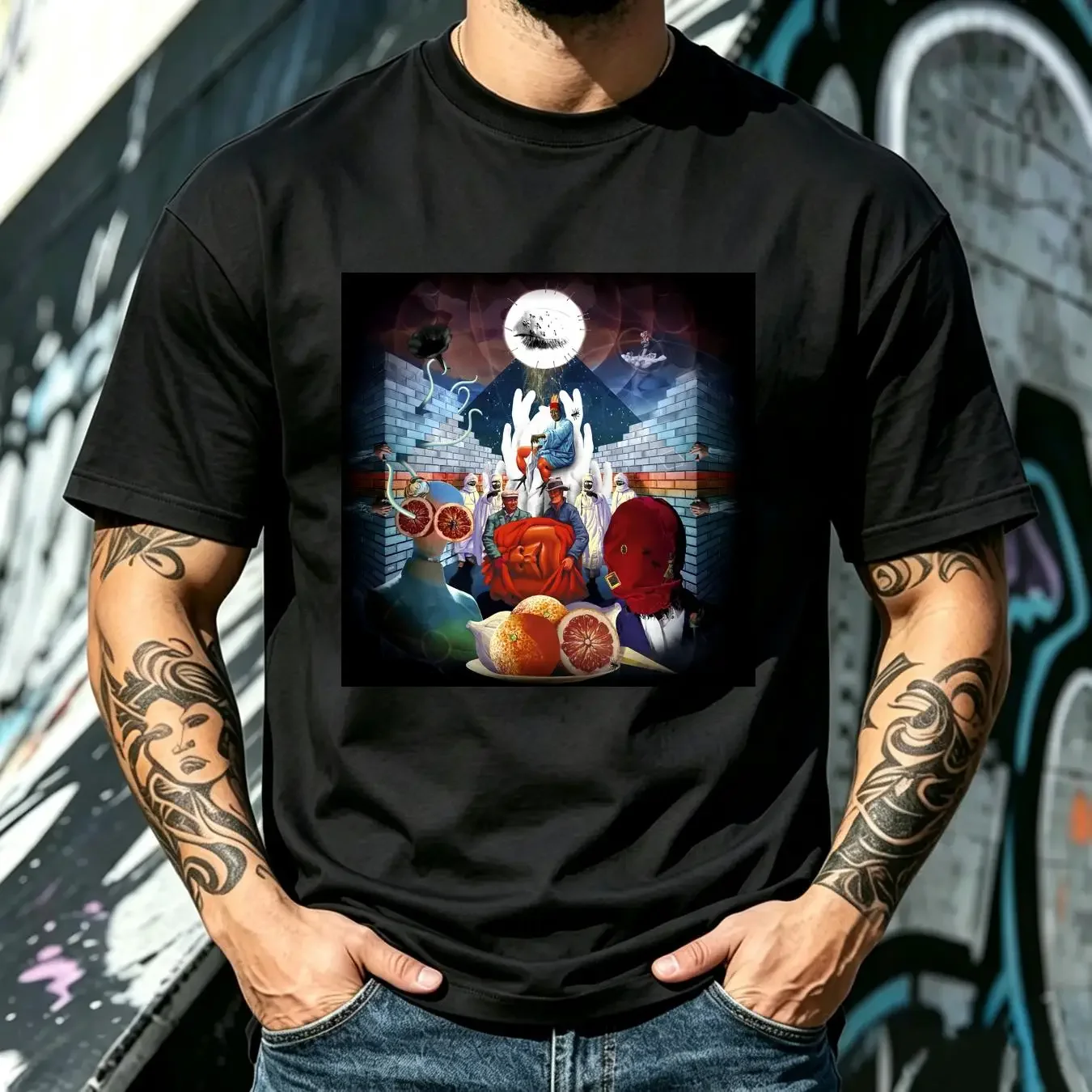 washed T Shirt The Mars Volta La Realidad De Los Sueños Cotton Black Men S to 5XL PM144 vintage Washed Unisex Versatile graphic