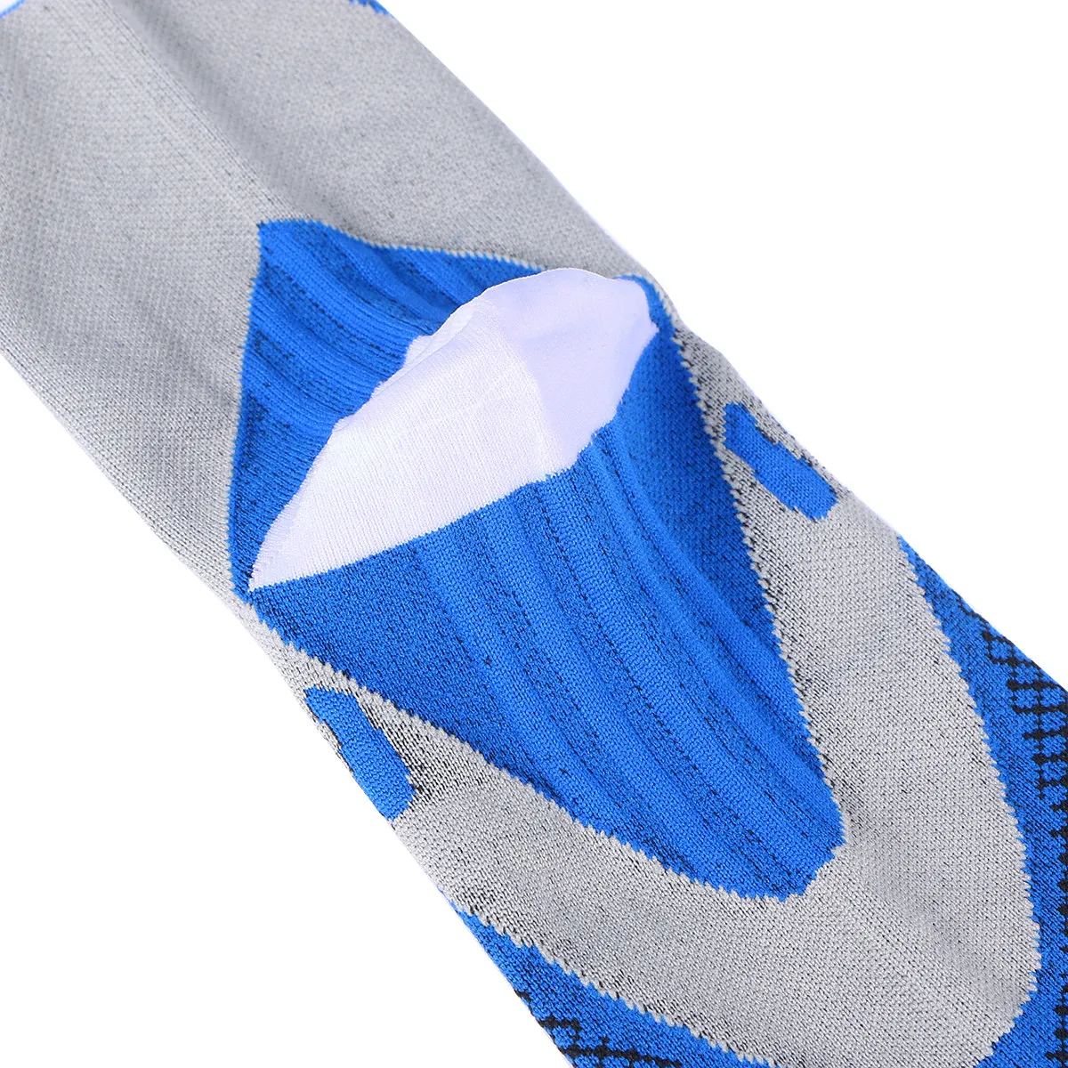 

2Pairs Compression Socks High Elastic Knee High for Men Women Anti Skid Breathable Running Sports Socks Size Black Blue