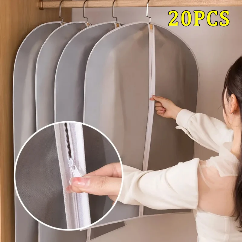 Clothes Dust Cover Household Washable Clothes Dust Bag Coat Cover Dry Cleaner Clothing Store Hanging Clothes Bag Storage Bag