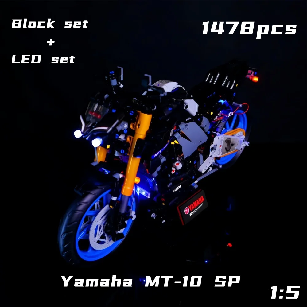 1478Pcs Yamahamt-10 Sp Motorcycle Model Technical Bricks 42159s Building Blocks Technic Motorbike Sets Adults Toys Birthday Gift