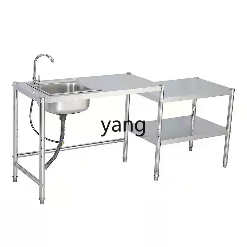 LMM Kitchen Stainless Steel Sink Countertop Integrated Single Bowl Kitchen Vegetable Washing Basin Dishwashing Sink