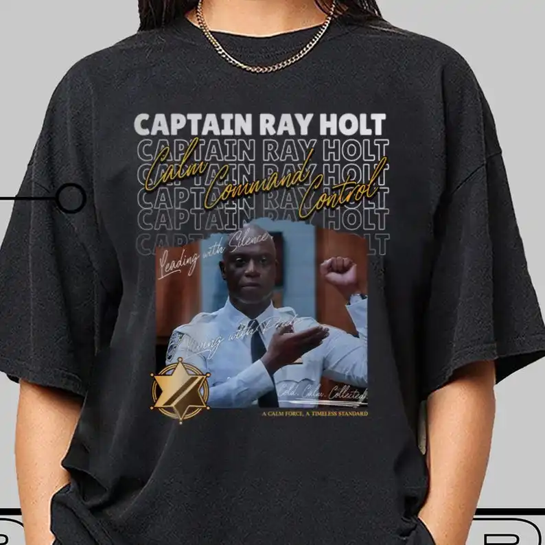 Vintage Captain Ray Holt Shirt, Unisex Ray Holt Sweatshirt, Bootleg Brooklyn Nine Nine 90s Raymond Holt Crewneck Fan Gift