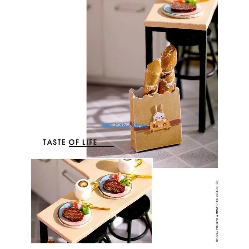 

29EE 1SET Деревянный DIY игрушечный ролевой ролевой игрушки реалистичная модель мебели для малышей для малышей