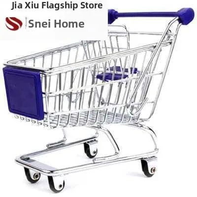 

Игрушечная тележка для покупок из нержавеющей стали, модель для демонстрации, креативная, ручная, для детских ролевых игр, кухонные аксессуары