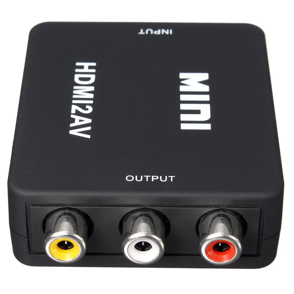 Mini Hdmi Naar Rca Samengestelde Video-Audio Av Adapter Converter Adapter 720P 1080P