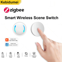 Zigbee Tuya Smart Push Button Wireless Switch Remote Control Automation Scenario Switch Wireless Push Button for Wall