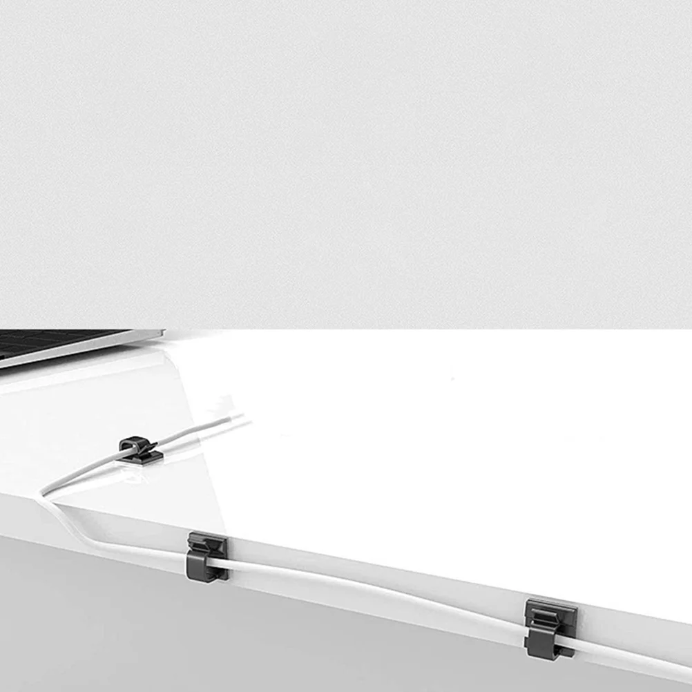 

60pcs Self-Adhesive Cable Clips Mini Wire Cord Holder Desktop Light Clips Decoration For Home Office Car Glass Plastic Metal