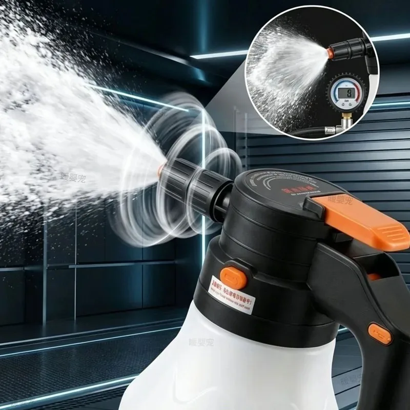 Atomizing Watering Can 1.5L Electric Car Wash Foam Sprayer Rechargeable PA Handheld Sprinkler Water Sprayer for Garden Plants
