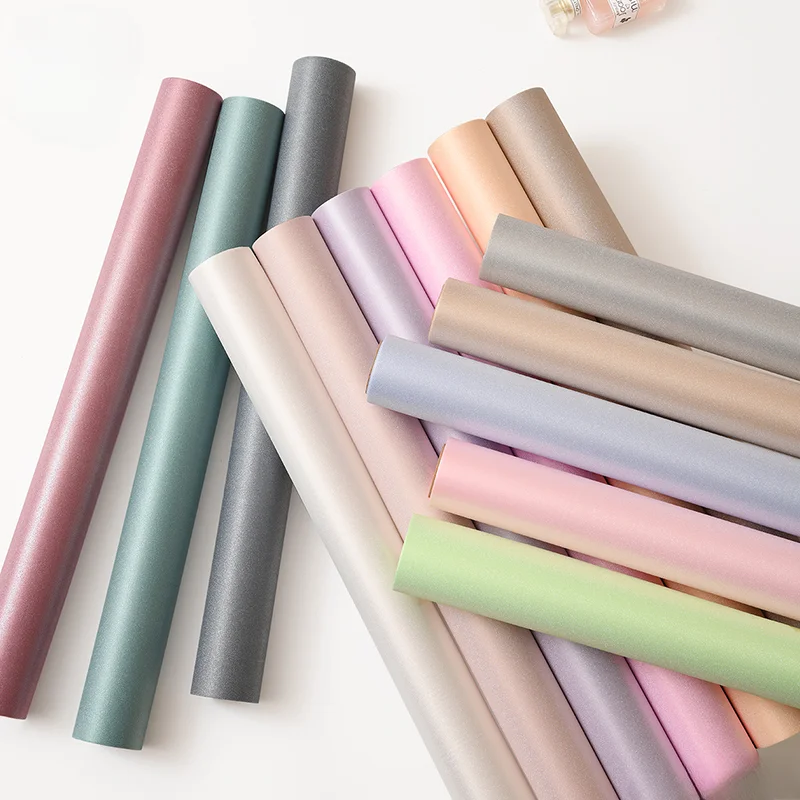 Silk Texture Flower Roll Wrapping Paper Waterproof Thickening Bouquet Packing Material  Rose Holiday Gifts Packing Craft Paper