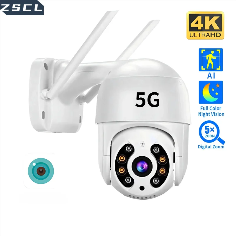 

4K 8MP IP Camera 8MP PTZ IP Camera Speed Dome Auto Tracking Smart Home Outdoor Wireless WIFI Cameras Surveillance Monitor