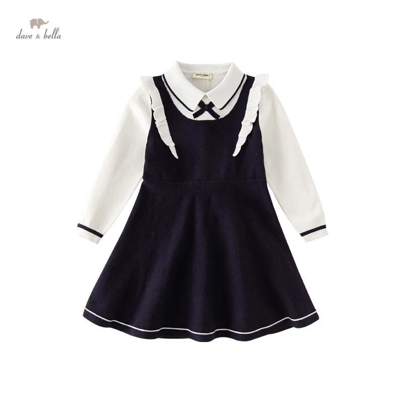 Dave Bella Girl's Dress Children's Autumn Princess Dress Academic-Style Fashion Noble Sweet Party Outdoor DK3236004