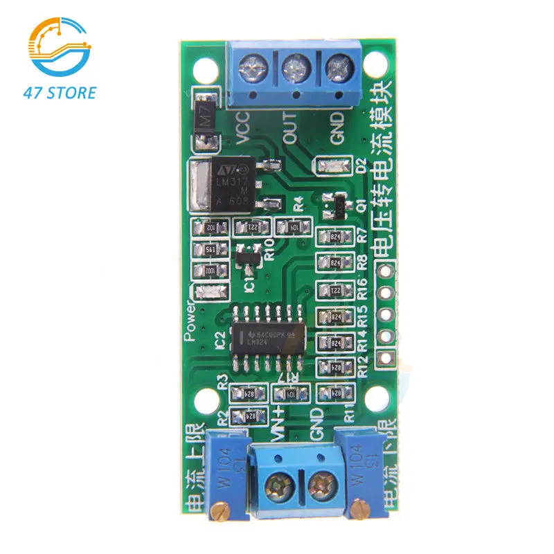 Moduł napięcia do prądu nadajnik moduł konwerter sygnału 0-2.5V 0-3.3V 0-5V 0-10V 0-15V 0-24V 0 -20mA/4 -20mA