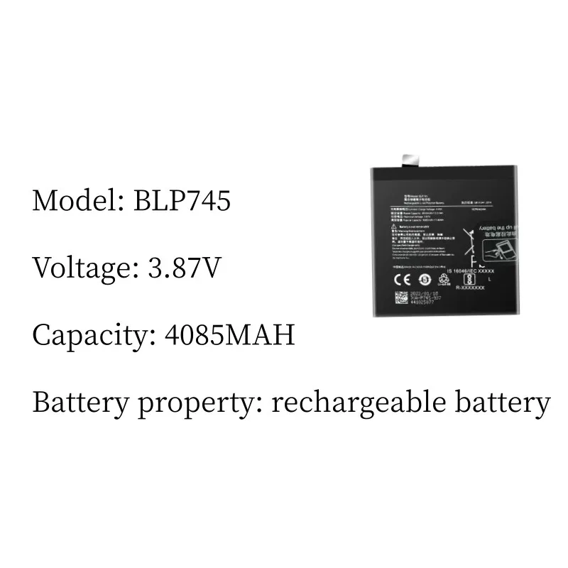 Replacement battery 3.87V 4085MAH BLP745 battery for 7TPro HD1910 mobile phone battery 1 PCS