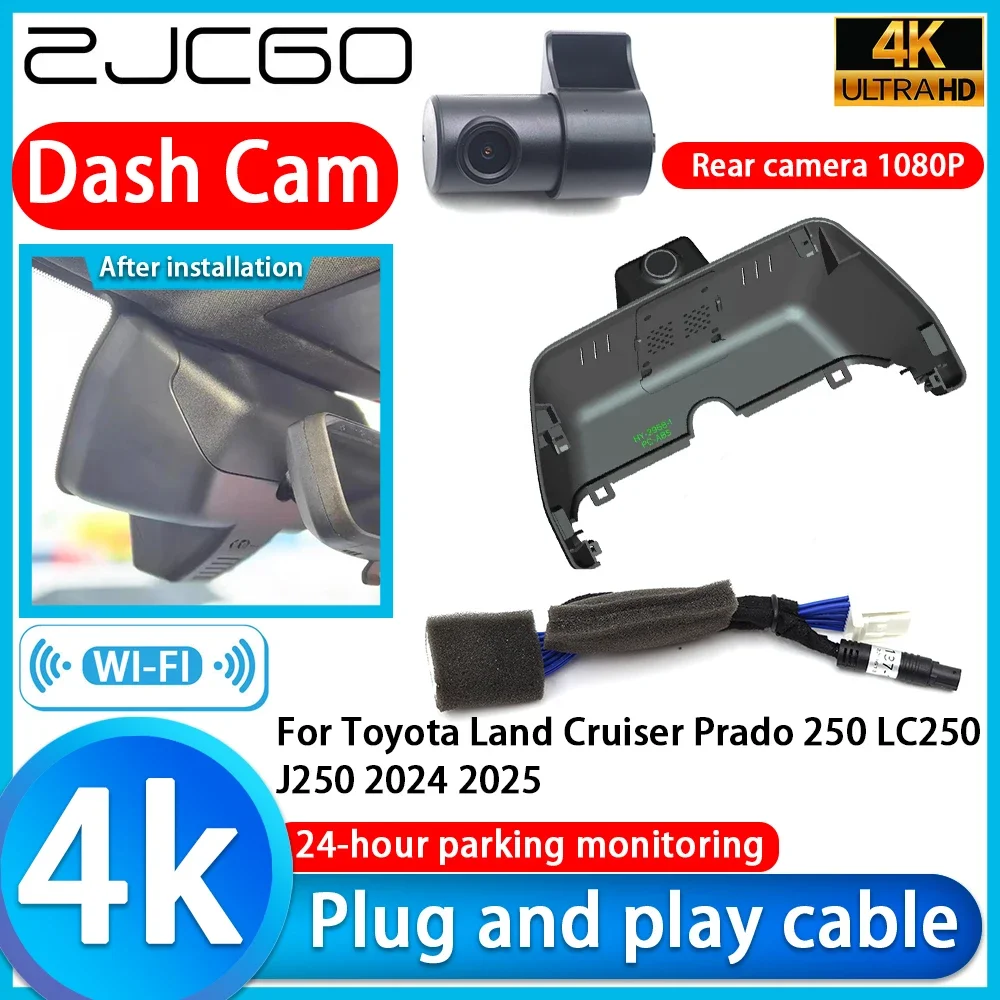 

Video Recorder 4K UHD Plug and Play Car DVR Dash Cam For Toyota Land Cruiser Prado 250 LC250 J250 2024 2025