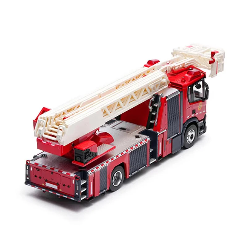 MASSDI 1/64スケール消防車合金製カーモデルコレクション装飾ホリデーギフトおもちゃ