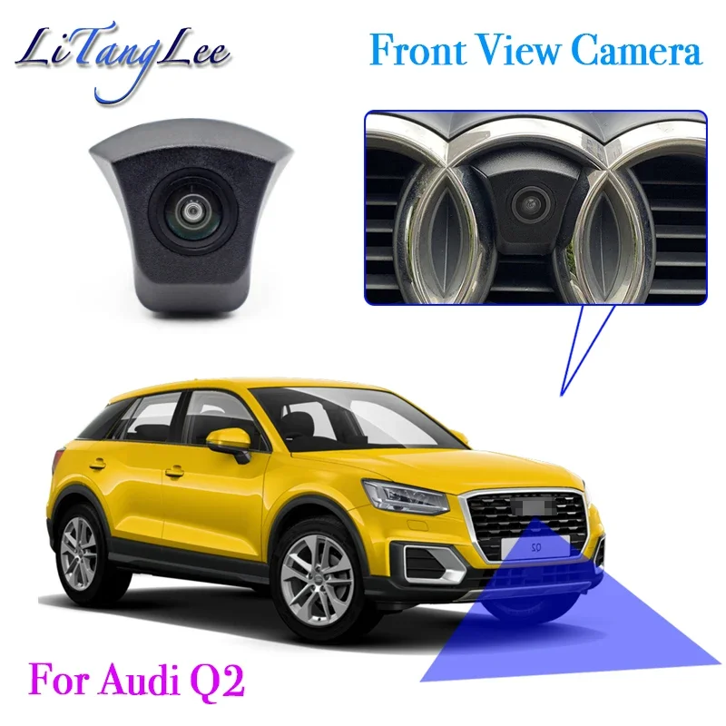 

For Audi Q2 2016~2021 Car LOGO Front View Camera Night Vision HD Waterproof Wide Angle Blind Spot Area Parking Camera