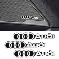 Car Audio Decorate 3D Aluminum Emblem Badge Sticker Decal Accessories For Audi Sline QUATTRO RS A3 A4 B8 8P 8V B6 A5 A6 C7 Q5 B9