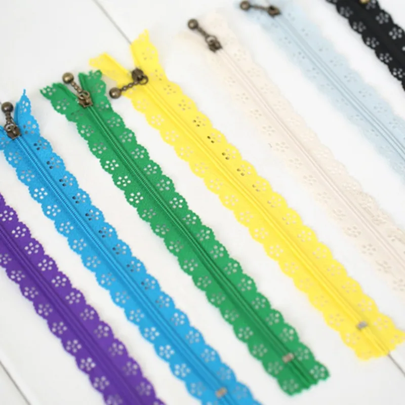 5Pcs 3 # Lace 30CM (12 Inch) Nylon Zipper Sewing Tailoring Clothing